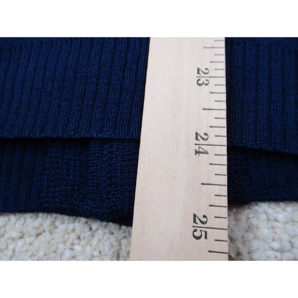 VINTAGE Peruvian Connection Cardigan Sweater Men Large Alpaca Blue Grandpa Peru - Picture 10 of 10